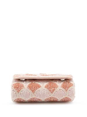 blush & bead pink & pearl white floral crystal beaded velvet clutch 6