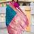 rama color paithani silk blend fabric woven meenakari jacquard designer saree