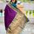 violet color paithani silk blend fabric woven meenakari jacquard designer saree