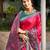 red color soft silk blend fabric woven designer partywear saree
