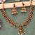 Traditional multi-stone temple necklace set with jhumka earrings