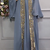  Grey Moroccan Kaftan with Heavy Golden Embroidery & Flared Sleeves