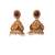 Bridal temple style long necklace with pearl jhumka earrings