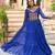 Blue Faux Georgette Kutchi Gamthi Printed Gown for Women | Semi Stitched Traditional & Festive Wear Gown