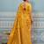 yellow color girlie woven designer ethnic saree