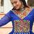 Blue Faux Georgette Kutchi Gamthi Printed Gown for Women | Semi Stitched Traditional & Festive Wear Gown