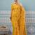 yellow color girlie woven designer ethnic saree