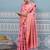 light pink color girlie woven designer ethnic saree