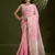 pink color tissue linen art silk weaving checks graceful trendy saree