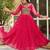 Pink Faux Georgette Kutchi Gamthi Printed Gown for Women | Semi Stitched Traditional & Festive Wear Gown