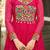 Pink Faux Georgette Kutchi Gamthi Printed Gown for Women | Semi Stitched Traditional & Festive Wear Gown