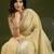 yellow color tissue linen art silk weaving checks designer graceful trendy saree