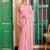 pink color satin fabric fancy designer swarovski work partywear saree