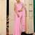 pink color organza fabric embroidery work partywear saree