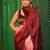 maroon color satin fabric fancy designer swarovski work partywear saree