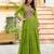 Parrot Green Faux Georgette Kutchi Gamthi Printed Gown for Women | Semi Stitched Festive & Traditional Wear Gown