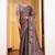 grey color cotton fabric embroidery work partywear saree