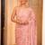 pink color cotton fabric embroidery work partywear saree