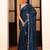 teal color cotton fabric fancy designer swarovski work partywear saree