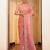 pink color cotton fabric embroidery work partywear saree