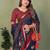 teal color mul cotton designer kalamkari printed ethnic partywear saree