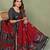 maroon color mul cotton designer kalamkari printed ethnic partywear saree
