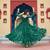 Green Faux Georgette Kutchi Patchwork Gown for Women | Semi Stitched Traditional & Festive Wear Gown