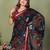 black color mul cotton designer kalamkari printed ethnic partywear saree