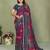 burgundy color mul cotton designer kalamkari printed ethnic partywear saree