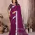 wine linen cotton fabric woven silver jari ceremonial saree