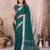 rama color linen cotton fabric woven silver jari designer ceremonial saree