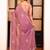 pink color tissue fabric embroidery work ethnic girlie saree