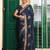 blue color chiffon fabric embroidery work ethnic girlie saree