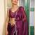 burgundy color organza fabric fancy designer swarovski work ethnic girlie saree