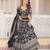 Black Color Viscose Jacquard Embroidered Sequins Work Lehenga Choli With Dupatta