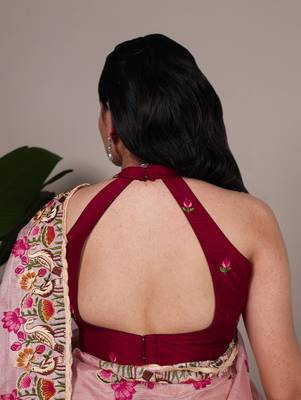 exquisite zari kota tissue saree with elegant thread embroidery 3