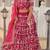 Pink Color Viscose Jacquard Embroidered Sequins Work Lehenga Choli With Dupatta