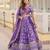 Purple Color Viscose Jacquard Embroidered Sequins Work Lehenga Choli With Dupatta