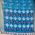 blue premium lichi silk blend saree with silver zari and ethnic motifs