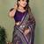 violet color mul cotton fabric designer printed partywear saree
