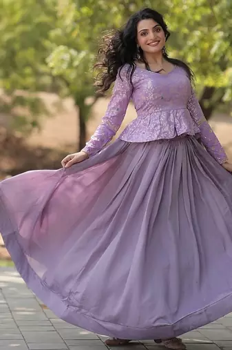 Levender Color Vichitra silk blend Lehenga Choli
