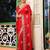 red color embroidery work tissue fabric beautiful ceremonial saree