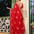 red color embroidery work tissue fabric beautiful ceremonial saree