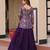 Purple Color Vichitra Silk Solid Lehenga Jacquard Blouse