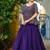 Purple Color Fendi Silk Solid Lehenga Embroidered Blouse