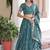 Rama Color Vichitra Silk Sequins Zari Multi Embroidered Lehenga Choli With Dupatta