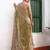pista color embroidery work tissue fabric beautiful ceremonial saree