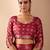 deep wine rose lichi silk blend saree with floral digital prints & zari border | matching satin silk blend blouse