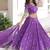 Purple Color Vichitra Silk Sequins Zari Multi Embroidered Lehenga Choli With Dupatta