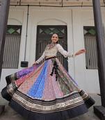 Multi Color Cotton Printed Gota Patti Worklehenga Choli